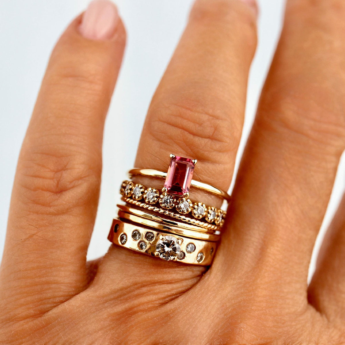 14k Gold Pink Tourmaline Ring - Melt'm Jewelry