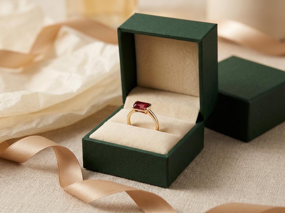 Natural Pink Tourmaline Ring, 14K Solid Gold Half Bezel Ring, East West Baguette Shape Gemstone, October Birthstone, Ready to Ship - Melt'm Jewelry