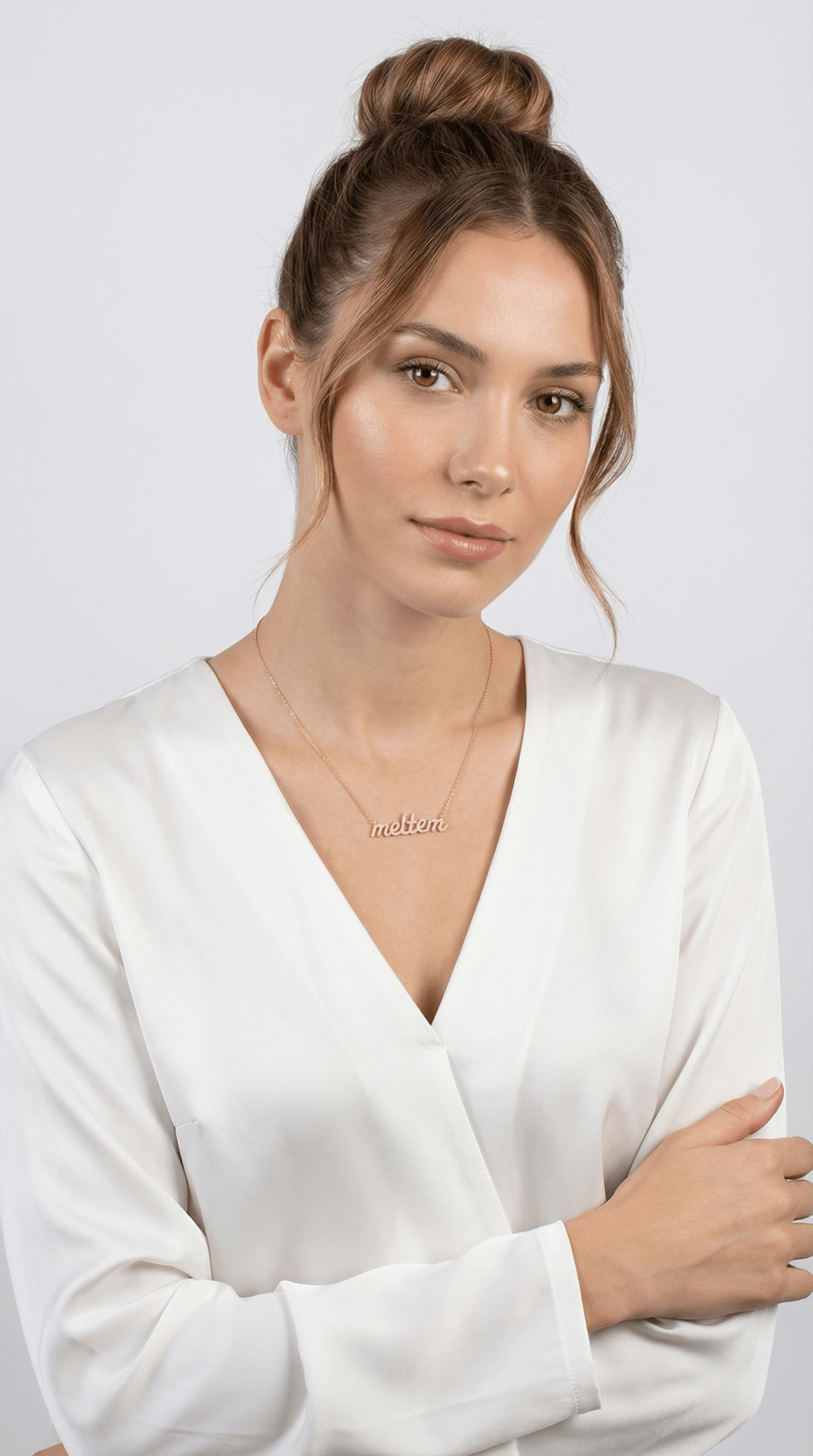 14K Solid Gold Diamond Name Necklace - Custom Personalized Jewelry - Melt'm Jewelry