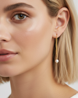 Freshwater Pearl Chain Earrings - Melt'm Jewelry