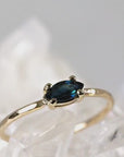 Marquise Cut Sapphire Engagement Ring, September Birthstone Ring