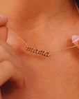 14k Solid Gold Mama Necklace