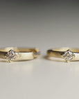 Solitaire Diamond Huggie Earrings