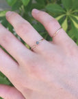 14k Gold Salt and Pepper Diamond Ring, Open Cuff Ring