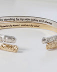 Open Cuff Message Bracelet Gold Filled or Sterling Silver Silver