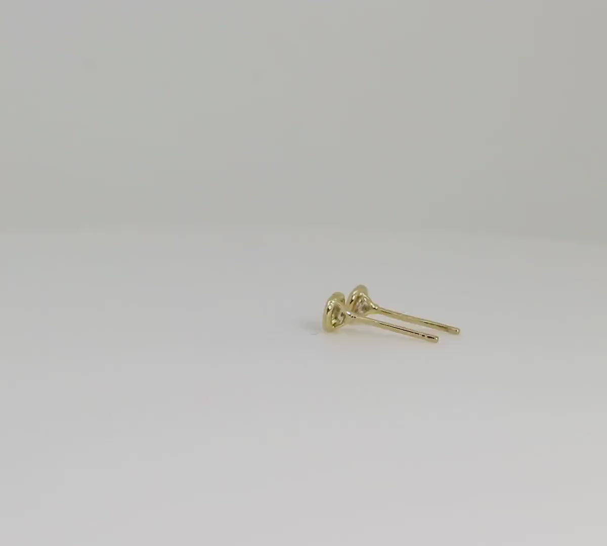 Diamond Stud Earrings 14k Gold (SINGLE or PAIR)