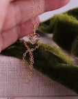 Lab Grown Diamond Heart Pendant, 14K Solid Gold Bezel Set Heart Necklace, 0.69 Carat Diamond, Handmade Fine Jewelry