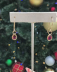 18k Gold Pink Tourmaline Earrings