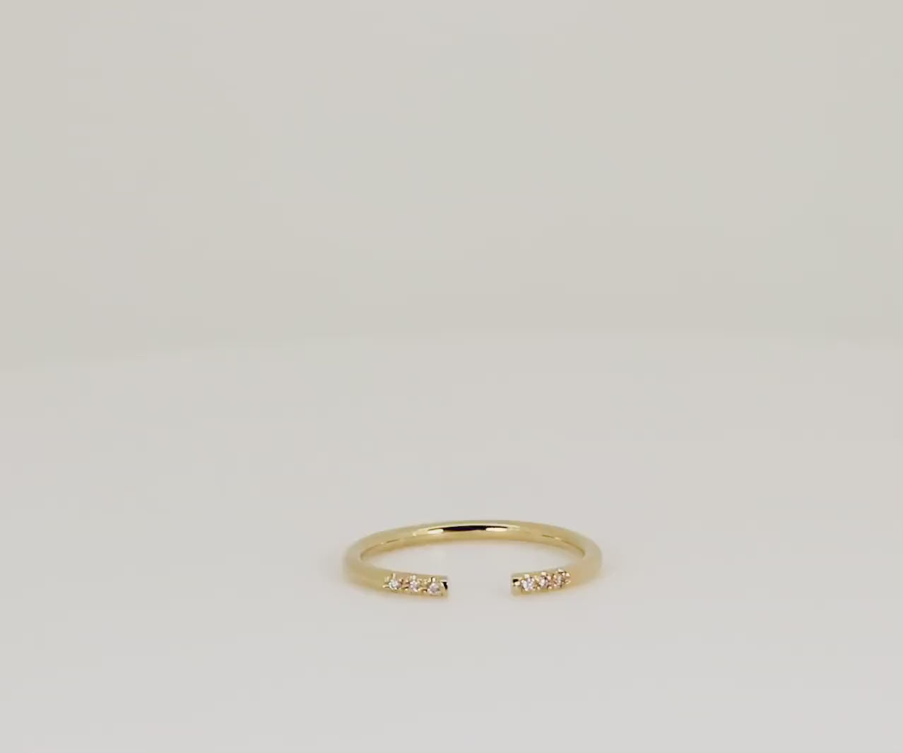 Open Cuff Pave Diamond Wedding Band