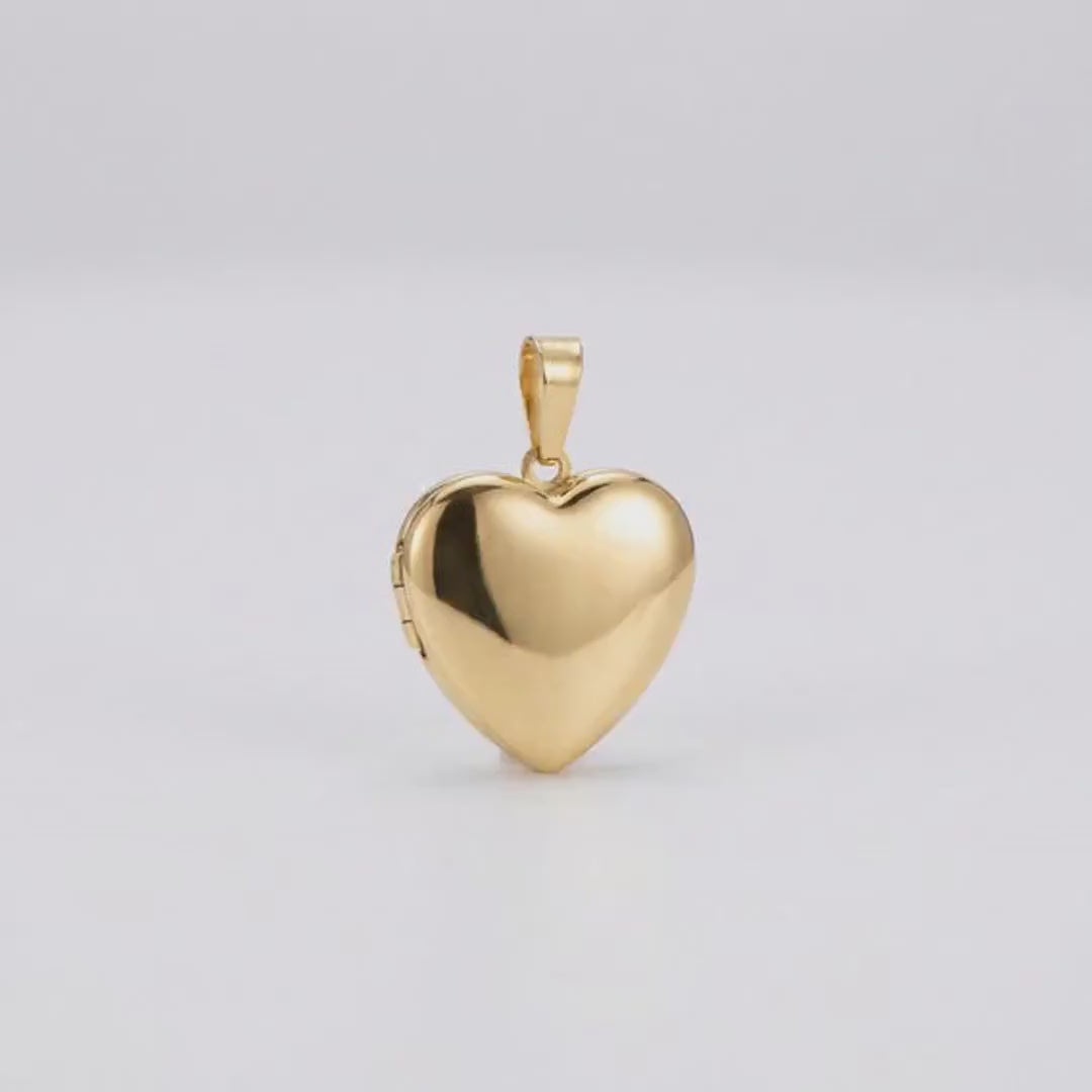 14k Gold Filled Heart Locket Necklace, Memorial Gift