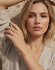 Dainty Pearl Chain Bracelets Gold Filled, Freshwater Pearl Bracelet