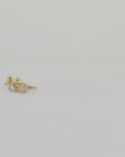 Rose Cut Diamond Earrings in 14k Gold