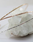 Thin Cuff Bracelet, Hammered Gold Open Bangle