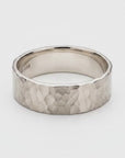 6mm Large Hammered Sterling Silver Band