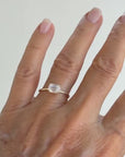One of a Kind Rainbow Moonstone Ring, 14K Solid Gold, Faceted Cushion Cut Moonstone Ring, Unique Gemstone Ring