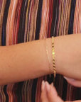 Gold Filled Sequin Chain Bracelet