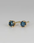 Blue Diamond Earrings 14k Gold (SINGLE or PAIR)
