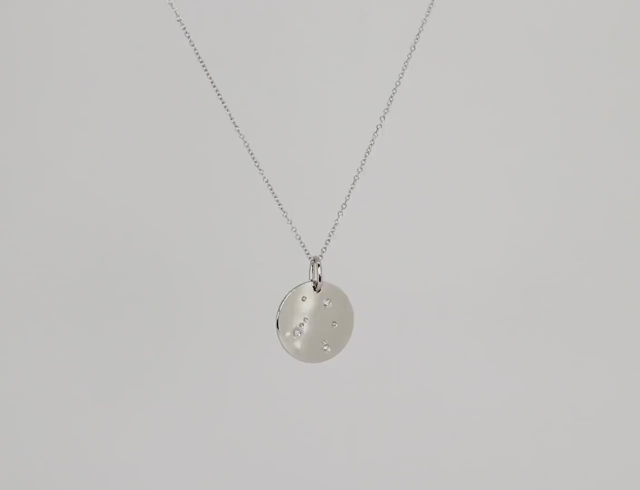 Diamond Zodiac Sign Constellation Necklace in 14k Gold