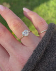 Heart Moissanite Ring 14k Gold, 1.3 Ct. Heart Moissanite Engagement Ring