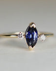 Marquise Blue Sapphire & Diamonds Ring