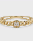 Square Pave Diamond Ring 14k Gold