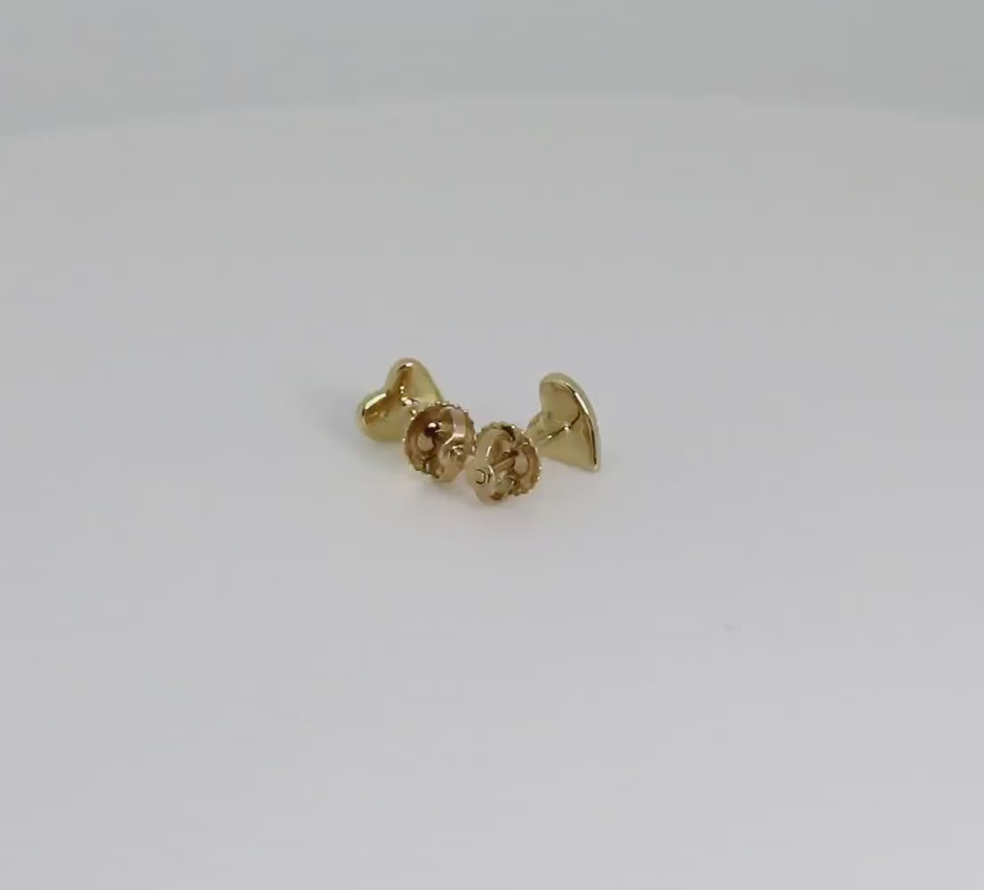 Cute Diamond Heart Earrings (SINGLE or PAIR)