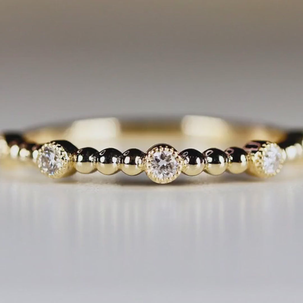Dainty Diamond Wedding Band