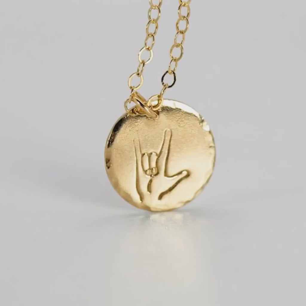 I Love You Necklace, ASL Sign Necklaces For Best Friends, Sisters