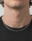 Elongated Thick Rectangle Chain Necklace