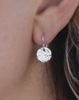 Hammered Silver Disc Earrings