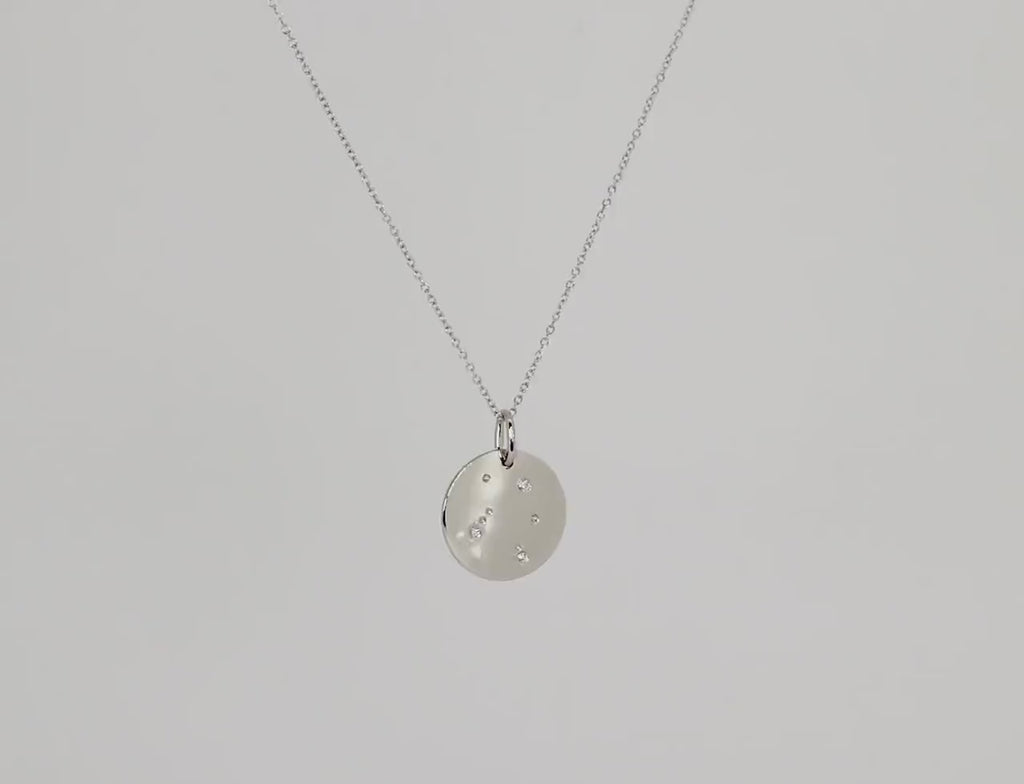 Diamond Zodiac Sign Constellation Necklace in 14k Gold