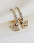 Diamond Evil Eye Hoop Earrings - SINGLR OR PAIR