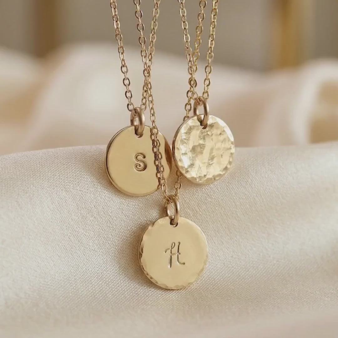 Initial Necklace Gold Filled or Sterling Silver, Personalized Jewelry