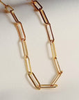 Gold Filled Paperclip Link Chain Necklace