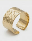 Gold Filled Wide Hammered Ring