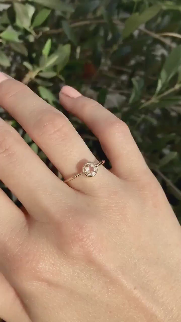 14k Gold Blush Morganite Ring