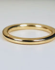 2.5mm Dome Matte Wedding Ring 14k Gold