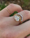 2 ct. Pear Moissanite Floating Ring 14k Gold