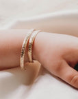 Engraved Baby Cuff, Leaf & Flowers, Children Bracelet, Baby Cuff Bracelet