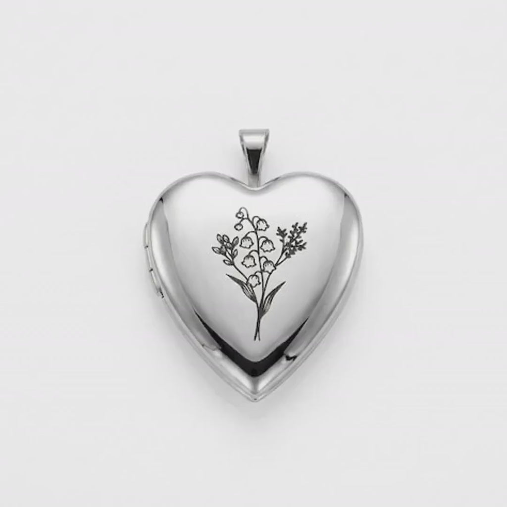 Heart Photo Locket Necklace Sterling Silver,  Memorial Jewelry, Pet Memory Locket