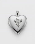 Heart Photo Locket Necklace Sterling Silver,  Memorial Jewelry, Pet Memory Locket
