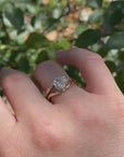 Pear Moissanite Monolith Ring 14k Gold, JASMINE 1 Ct. Pear Moissanite Engagement Ring