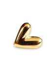 Sweetheart Solid Gold Earrings, Internally Threaded Flat Back Earrings (SINGLE or PAIR) - Melt'm Jewelry
