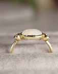 14k Gold Oval Opal Engagement Ring