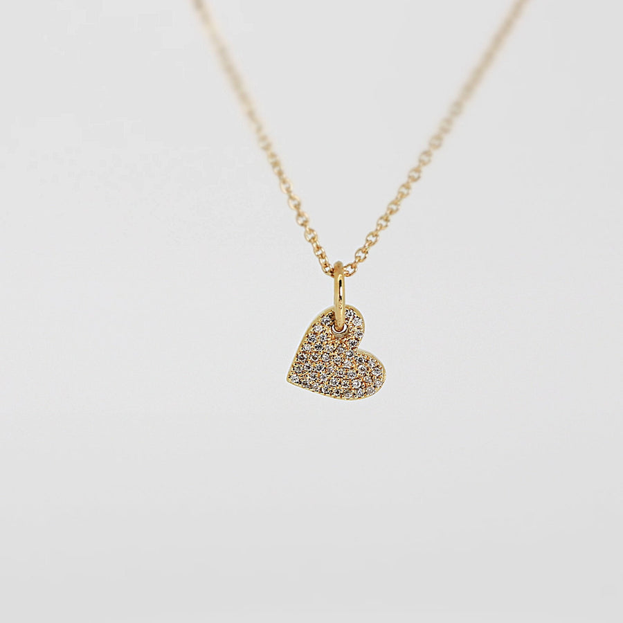 Minimalist Diamond Heart Necklace