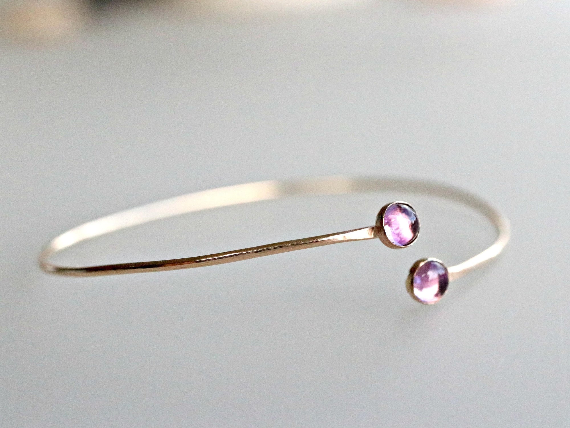 Amethyst Cuff, February Birthstone Bracelet