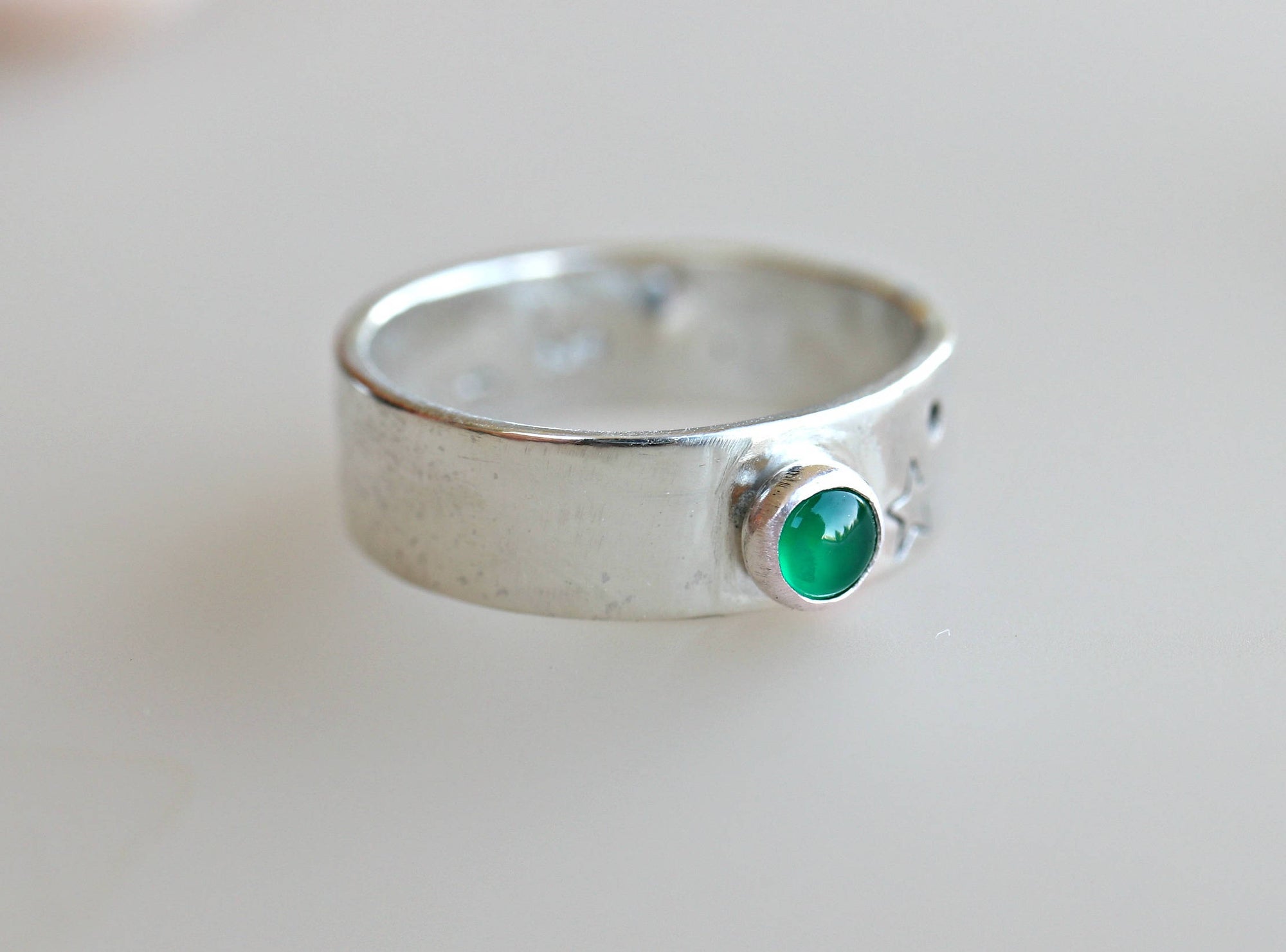 Handmade Birthstone Rings Sterling Silver, May Birthstone Ring, June Birthstone Jewelry, Constellation Ring, Zodiac Ring