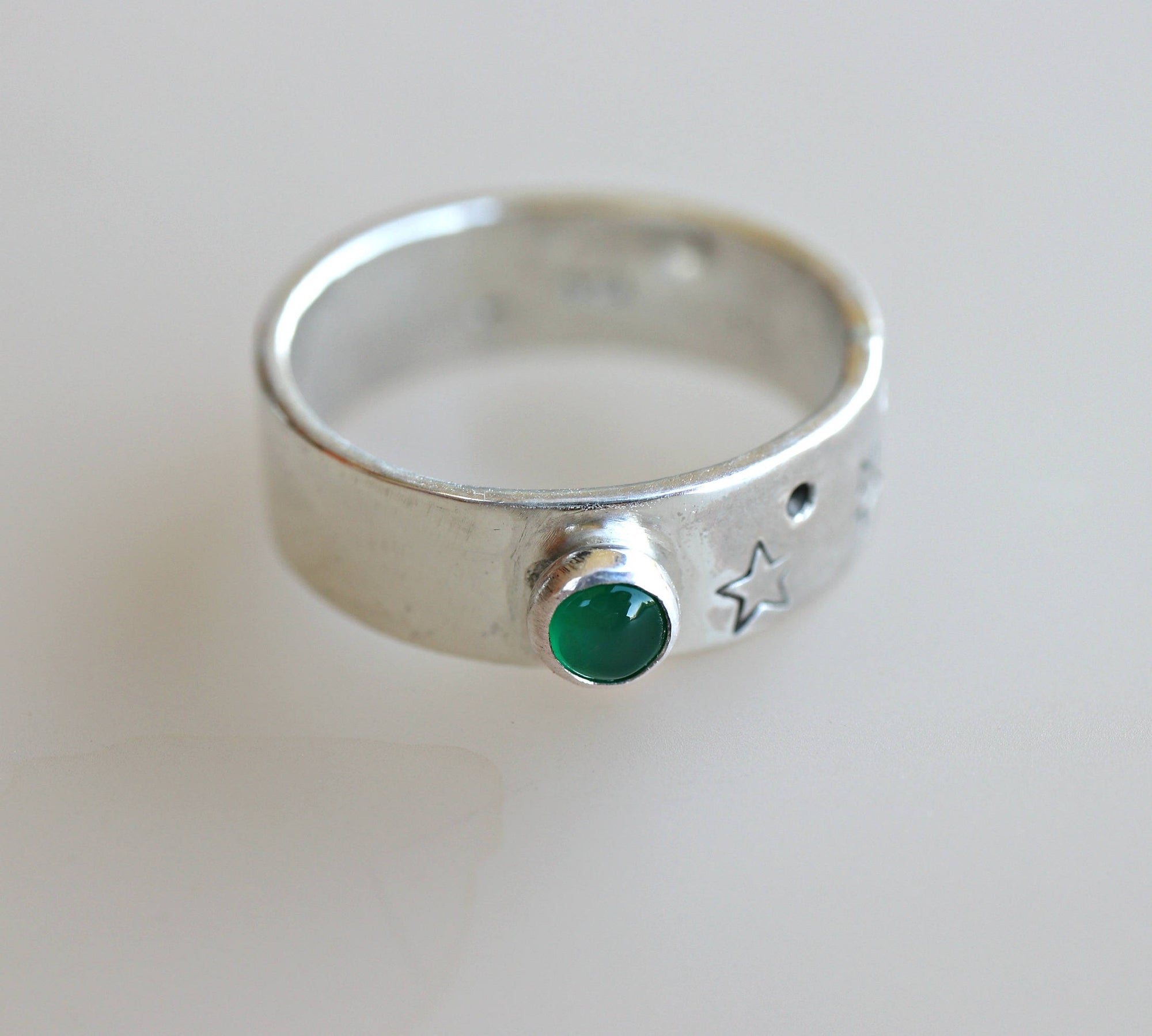 Handmade Birthstone Rings Sterling Silver, May Birthstone Ring, June Birthstone Jewelry, Constellation Ring, Zodiac Ring