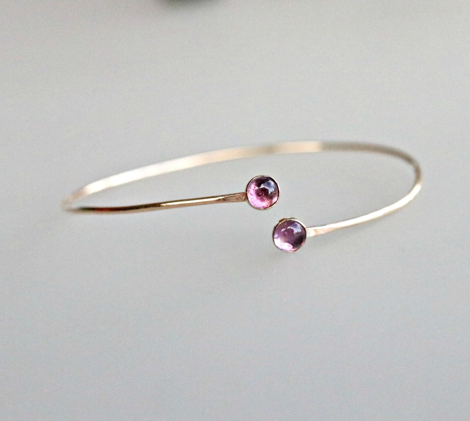 Amethyst Cuff, February Birthstone Bracelet