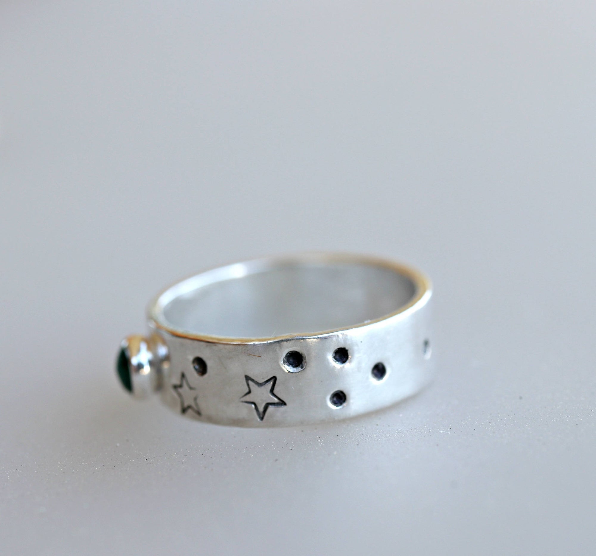 Handmade Birthstone Rings Sterling Silver, May Birthstone Ring, June Birthstone Jewelry, Constellation Ring, Zodiac Ring